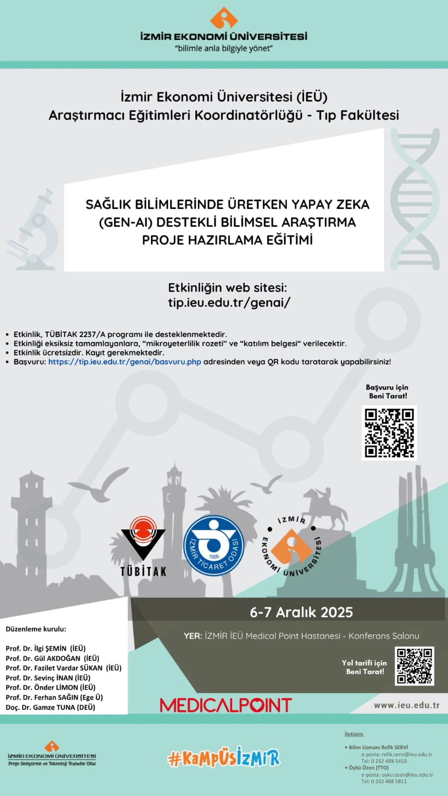  "Sağlık Bilimlerinde Üretken Yapay Zeka (GEN-AI) Destekli Bilimsel Araştırma Proje  Hazırlama Eğitimi” 